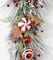 28" Snowy Christmas Artificial Pine Berry Ball Floral Teardrop with Gingerbread Men